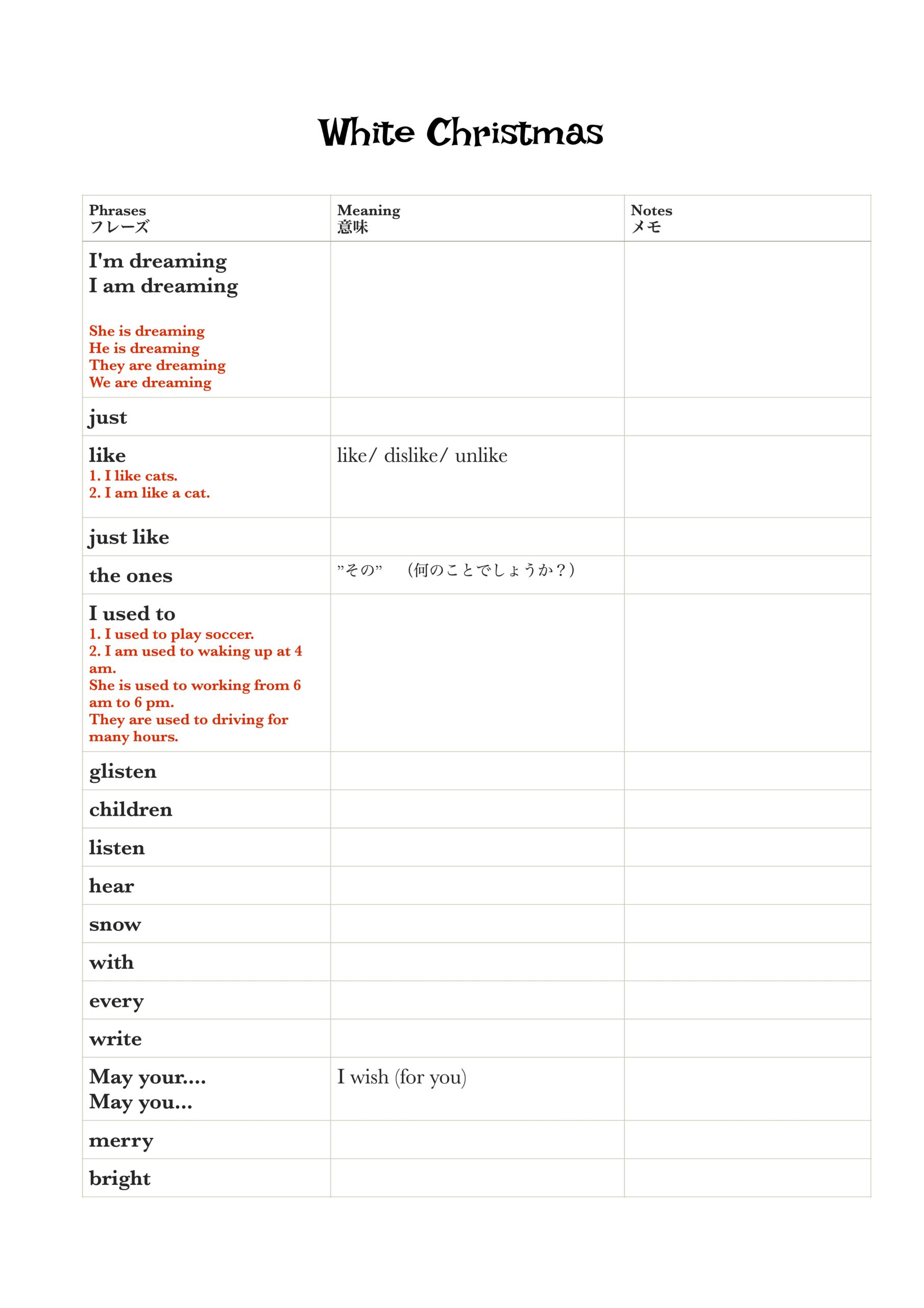 White Christmas,LE with songs p 2